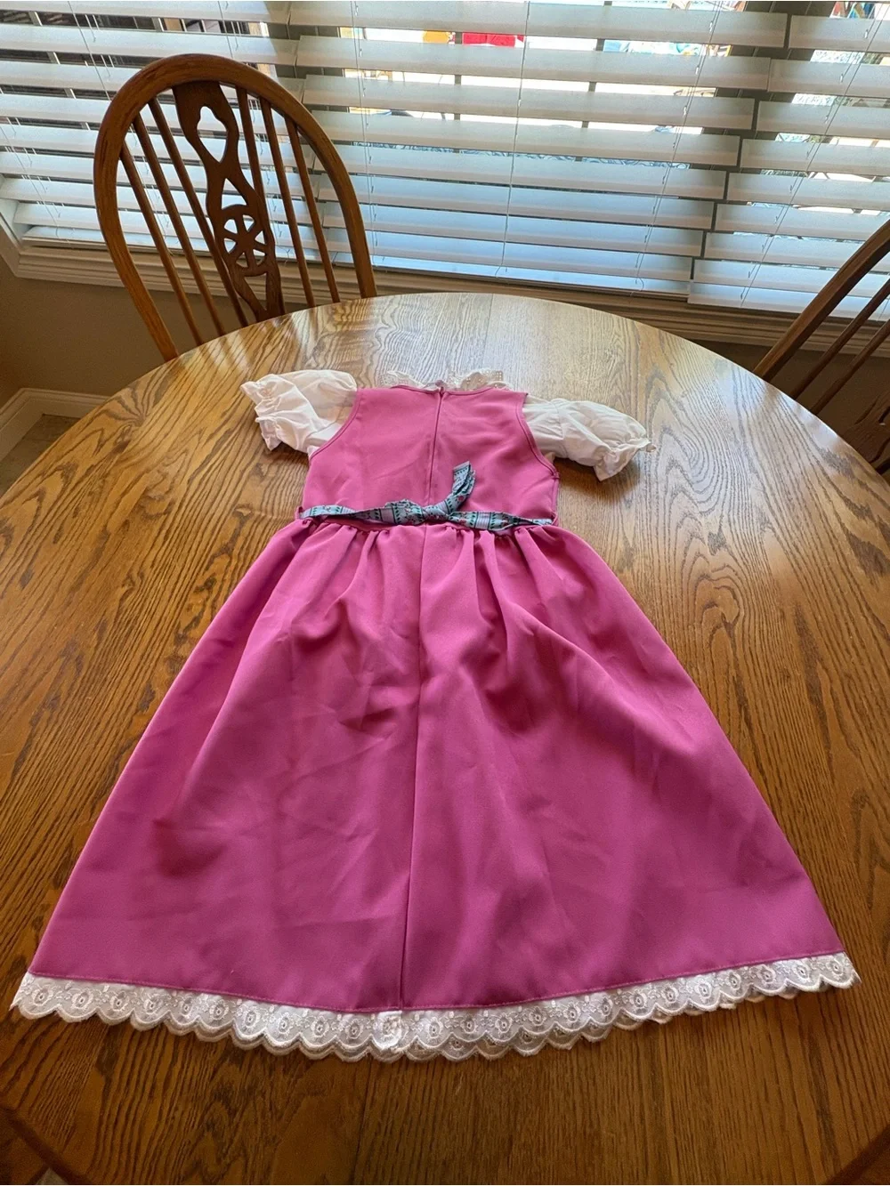 Schrammel Girl’s Austrian Dress Dirndl Pink Blue White Appx size 6X